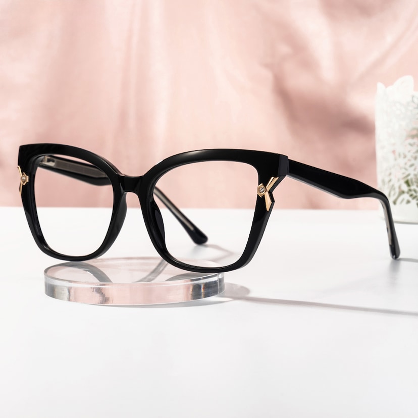Nunnally Cateye Black Glasses