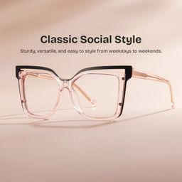 Twolla Square Beige Glasses0