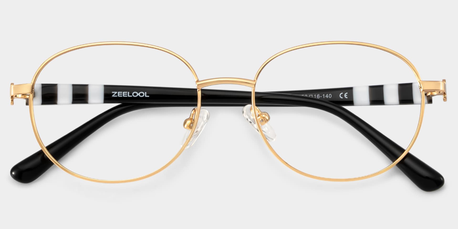 Willa Oval Gold Frame Eyeglasses for Woman| ZEELOOL2