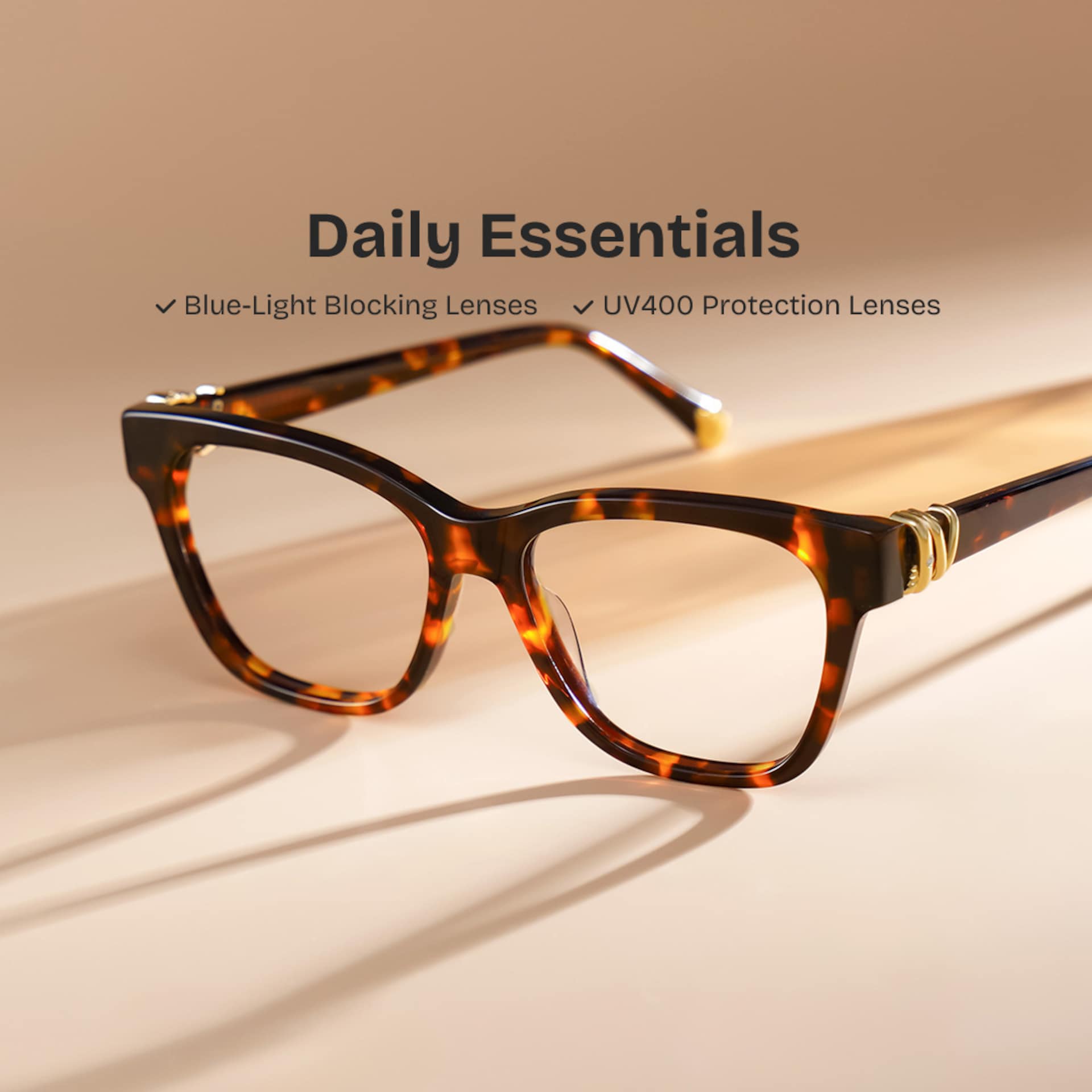 Square Tortoise Eyeglasses- Julian Acetate Frame Glasses2