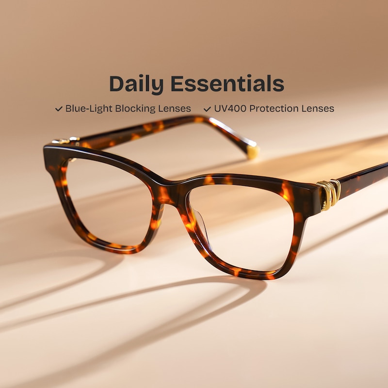 ZEELOOL Julian Square Tortoise Glasses