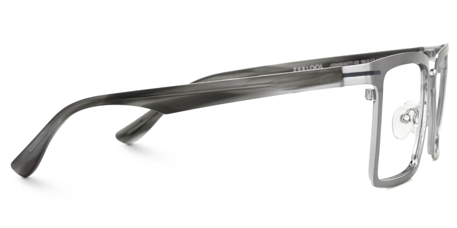 Sharma Rectangle Silver Glasses2