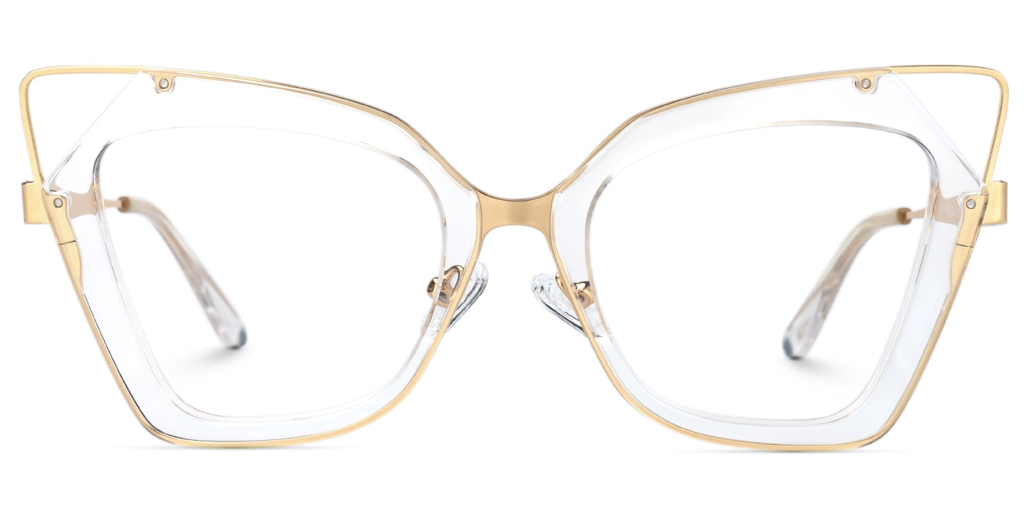 Tonaya Butterfly Crystal Eyeglasses with Mixed Materials