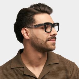 Shirmme Black Square Glasses1