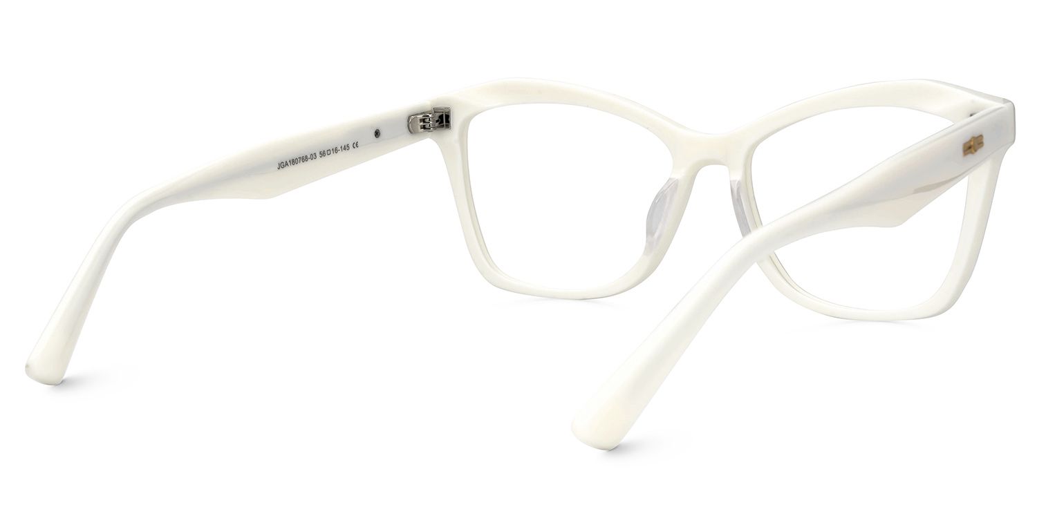 White Acetate Butterfly Eyeglasses- Angelee3