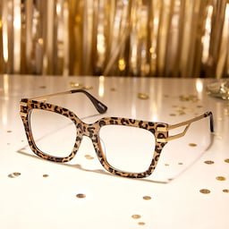 Lidia Square Leopard Glasses1