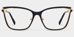 Elise Rectangle Black Glasses1