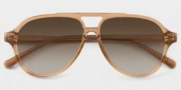 Drew Clear Brown Aviator Glasses1
