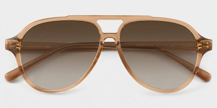 Drew Clear Brown Aviator Glasses