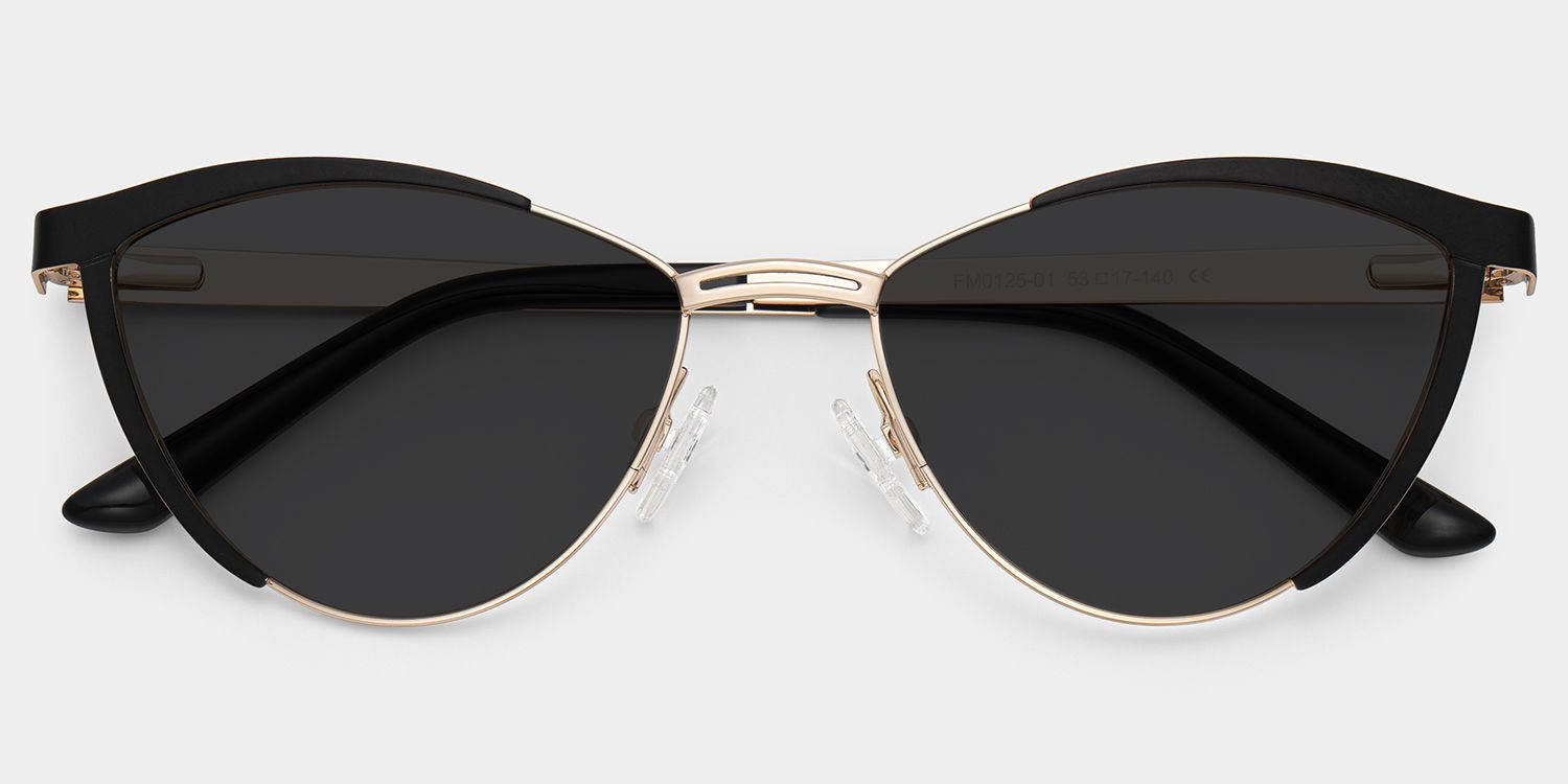 Sydney Cat Eye Black Prescription Sunglasses | ZEELOOL