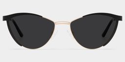 Sydney Cat Eye Black Sunglasses0