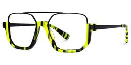 Oromiya Aviator Black Green Glasses1