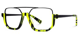 Oromiya Aviator Black Green Glasses1