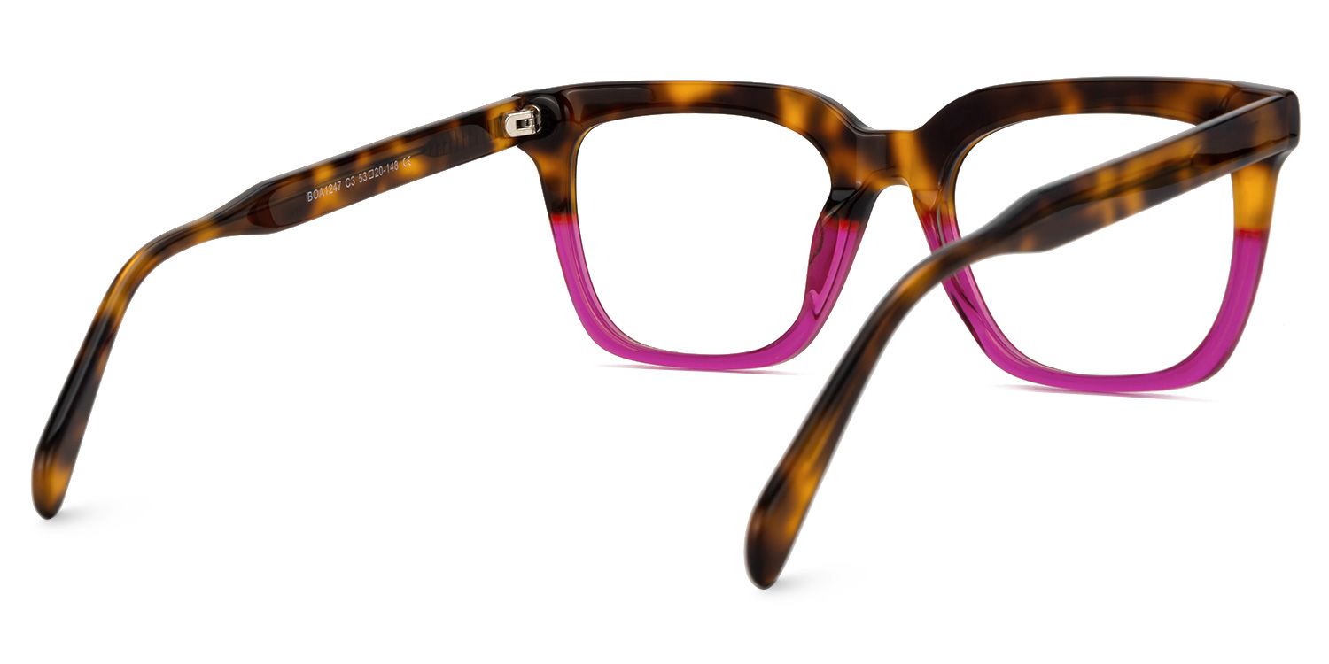 Two-Tone Acetate Square Eyeglasses- Rosales3