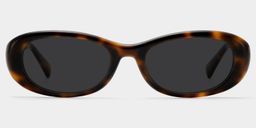 Catherine Tortoise Oval Glasses0