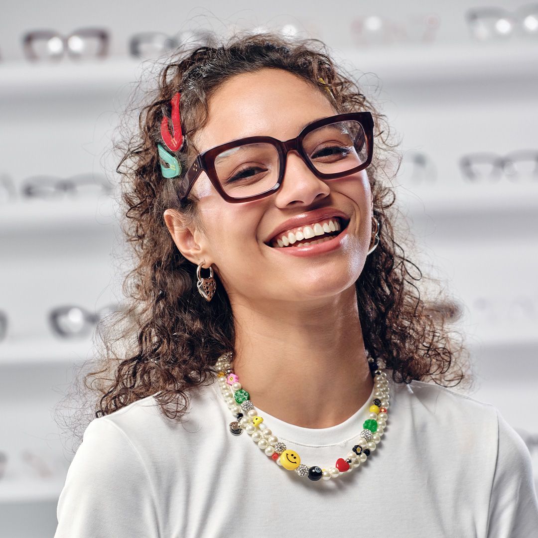 Marley Sepia Glasses / Dark Brown Rectangle Glasses | ZEELOOL6