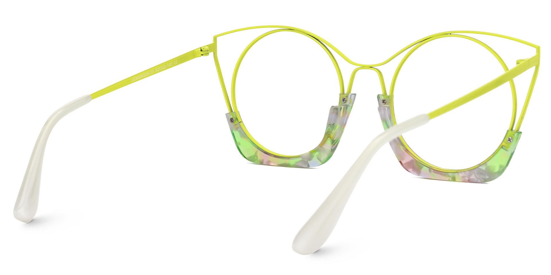 Designer Barbara Lime Green Cat Eye Glasses | Zeelool3