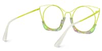 Barbara Cateye Lime-Green Glasses3