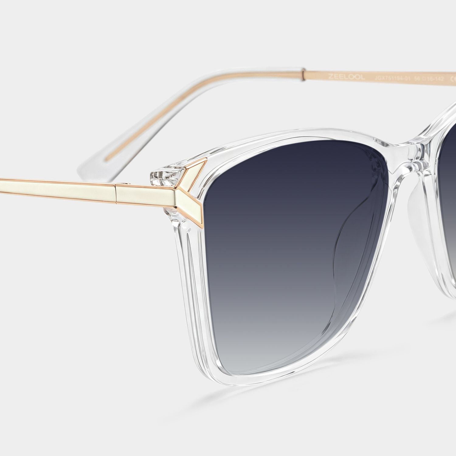Tricee Square Clear Sunglasses for Women & Men | ZEELOOL4