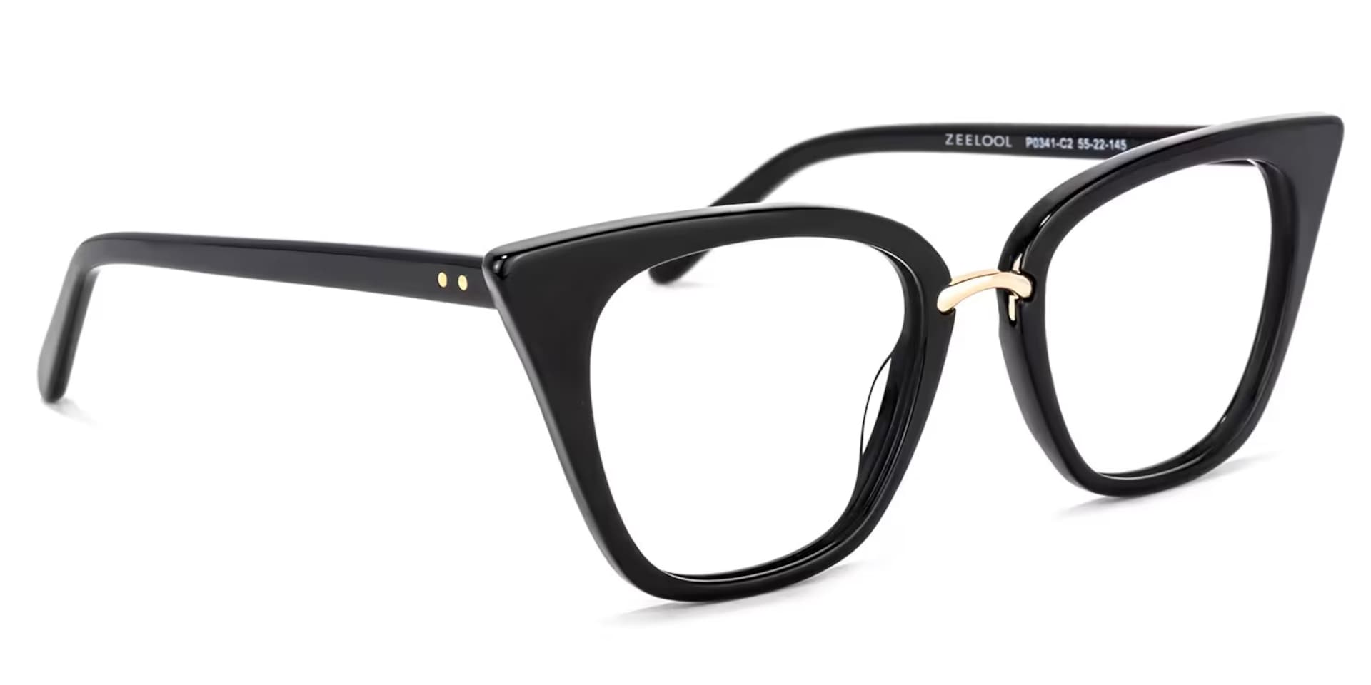 Tallulah Cat Eye Black Eyeglasses and Acetate Frame2