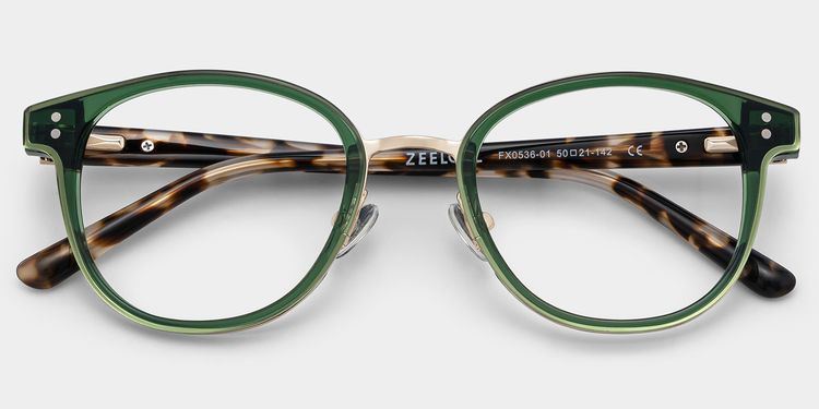 Matthew Round Green Glasses