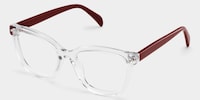 Scarlett Square Crystal Red Glasses2