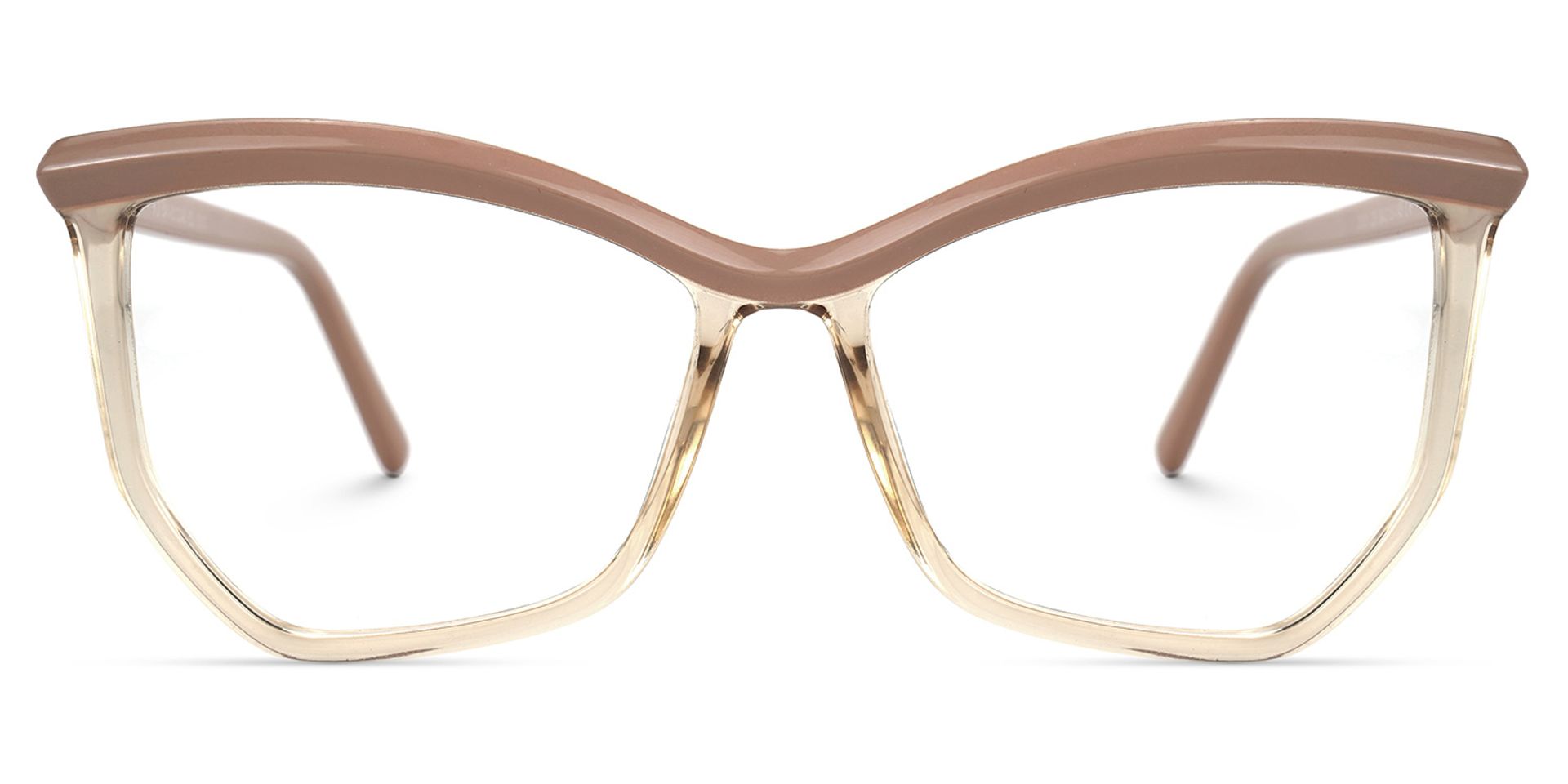 Tonka Butterfly Champagne Frame Glasses | Zeelool Optical0