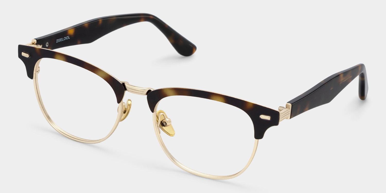 Penelope Tortoise Browline Glasses for Men | ZEELOOL