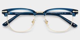 Capri Blue Browline Glasses1