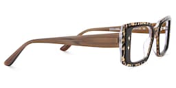 Gleam Rectangle Leopard Glasses4
