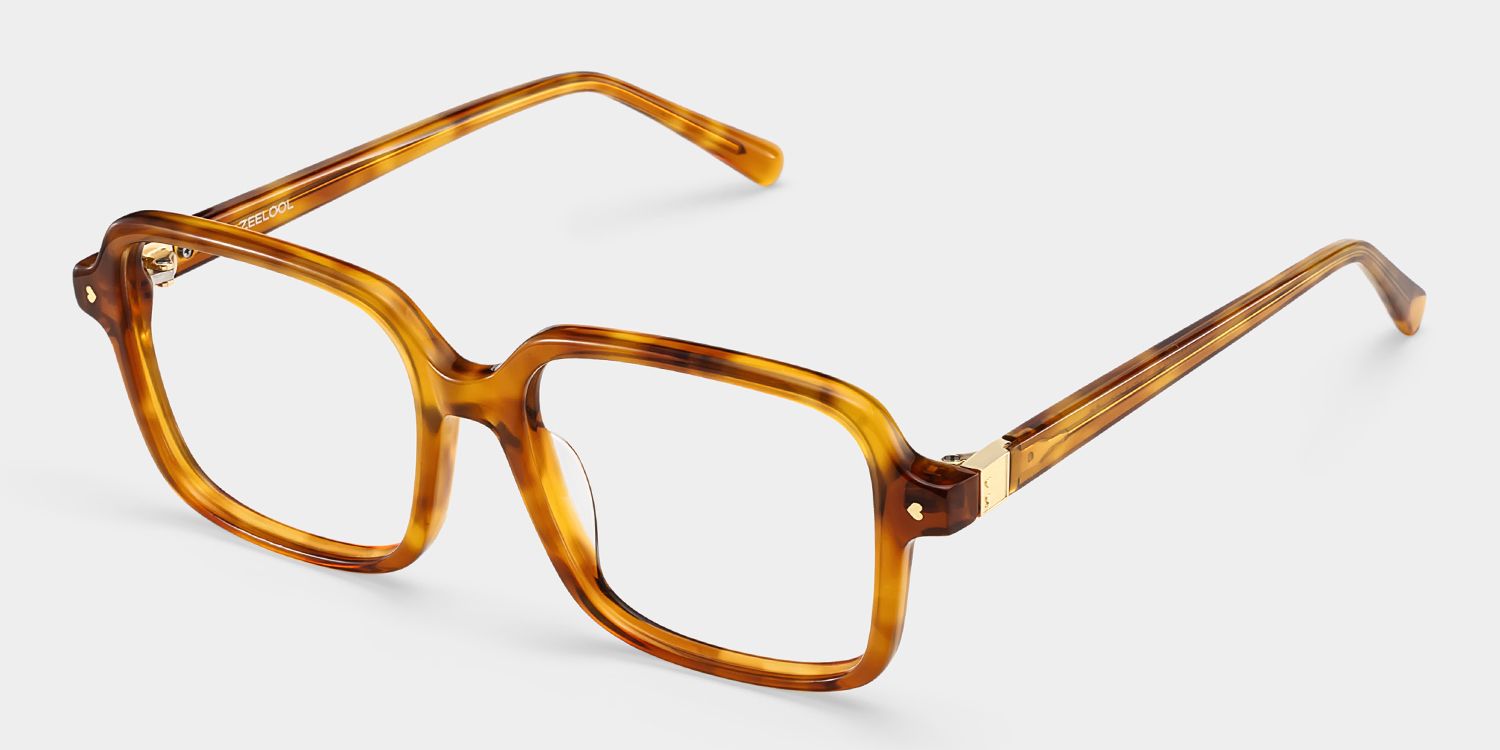 Talia Yellow Frame Glasses with Square Frame Online | ZEELOOL