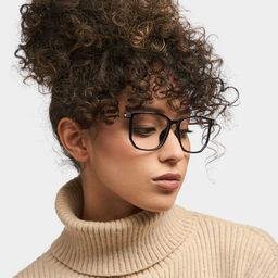 Fezell Black Square Glasses1