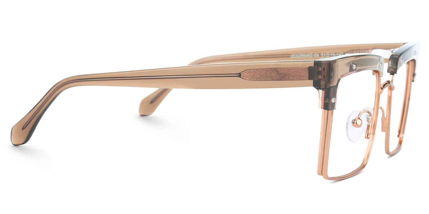 Designer Kiana Champagne Frame Glasses | Zeelool3