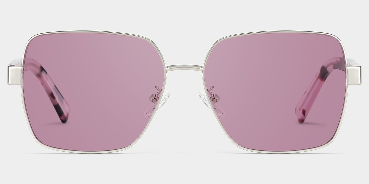 Sahara Square Purple Polarized Sunglasses