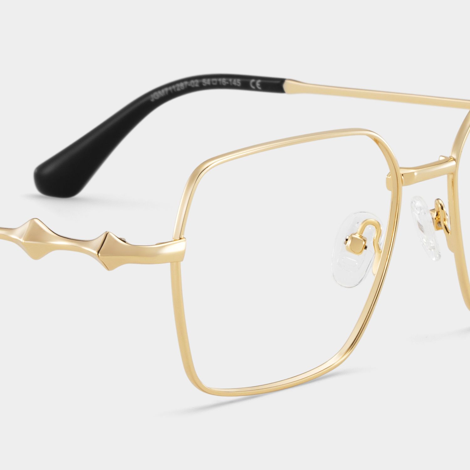 Kayla geometric gold Frame glasses Online | ZEELOOL6