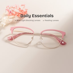 Lacey Browline Pink Glasses0