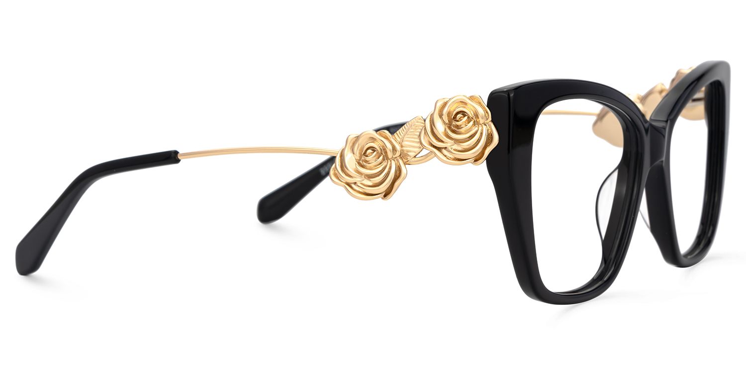 Atiesha Cateye Black Specs For Women | Zeelool3