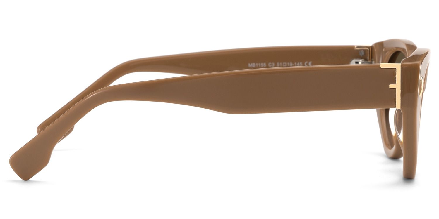 Azura Brown Cat Eye Polarized Sunglasses Online | Zeelool3