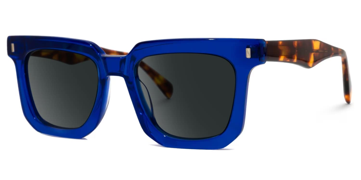 Coville Square Blue Glasses