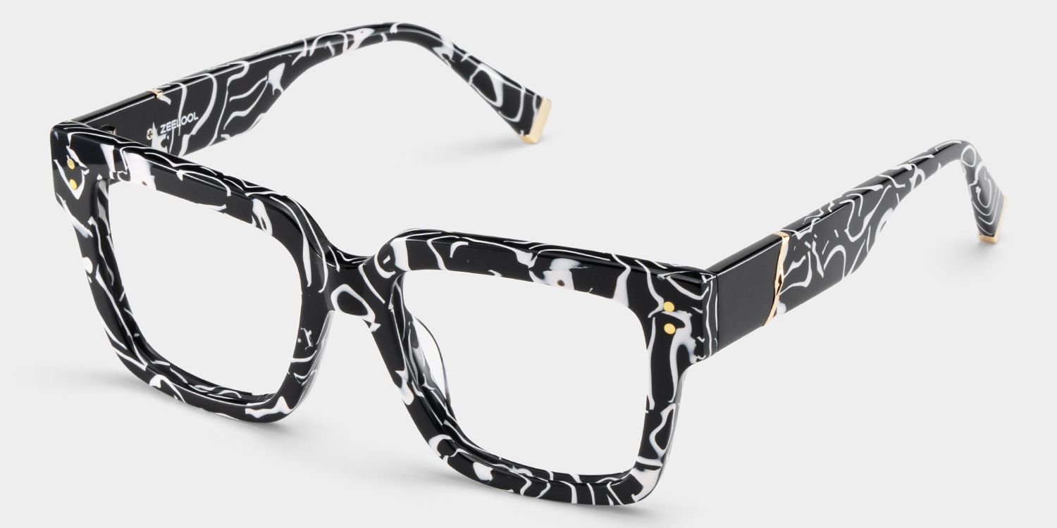 Caius Two-tone Frame Glasses with Square Frame Online | ZEELOOL5