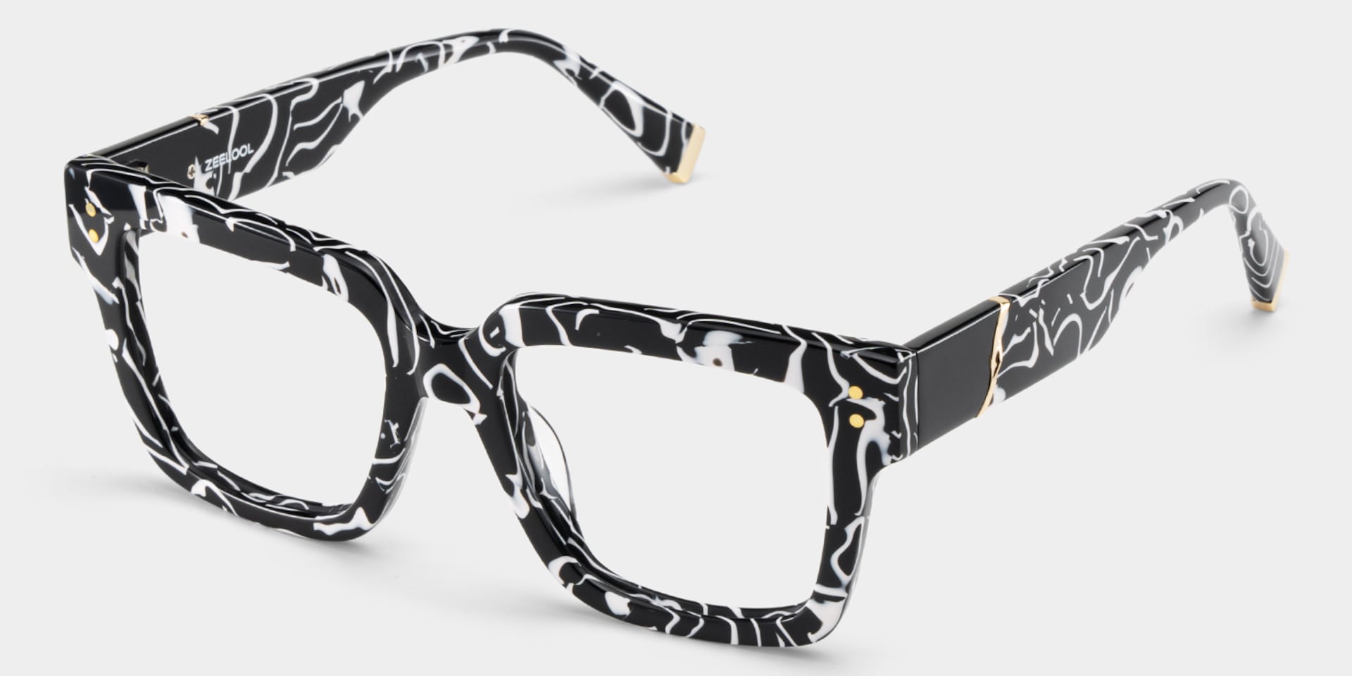 Caius Two-tone Frame Glasses with Square Frame Online | ZEELOOL5