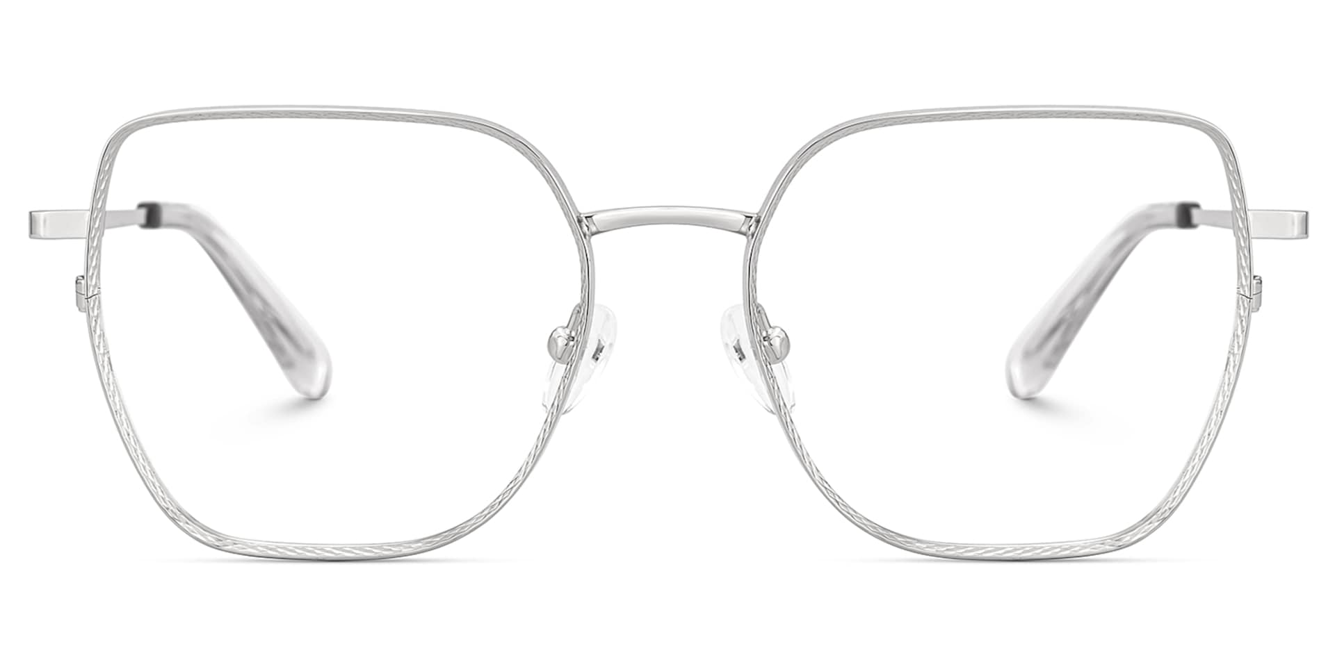 Fife Silver Full Frame Metal Prescription Glasses1