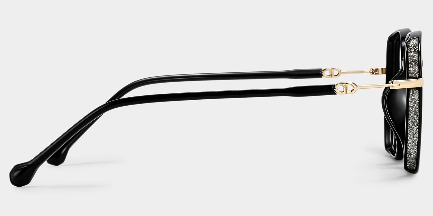 Joana Geometric Black TR90 Glasses for Women | ZEELOOL