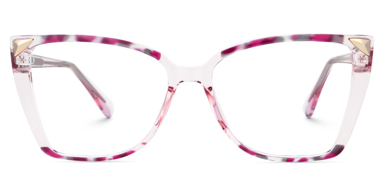 Women's Pink Eyeglasses Frames With Butterfly Shape1