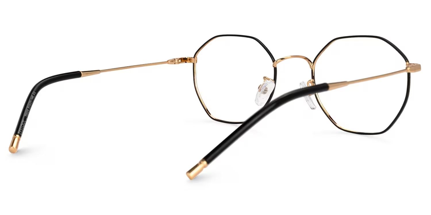 Reyes Geometric Black Glasses | Zeelool Glasses3