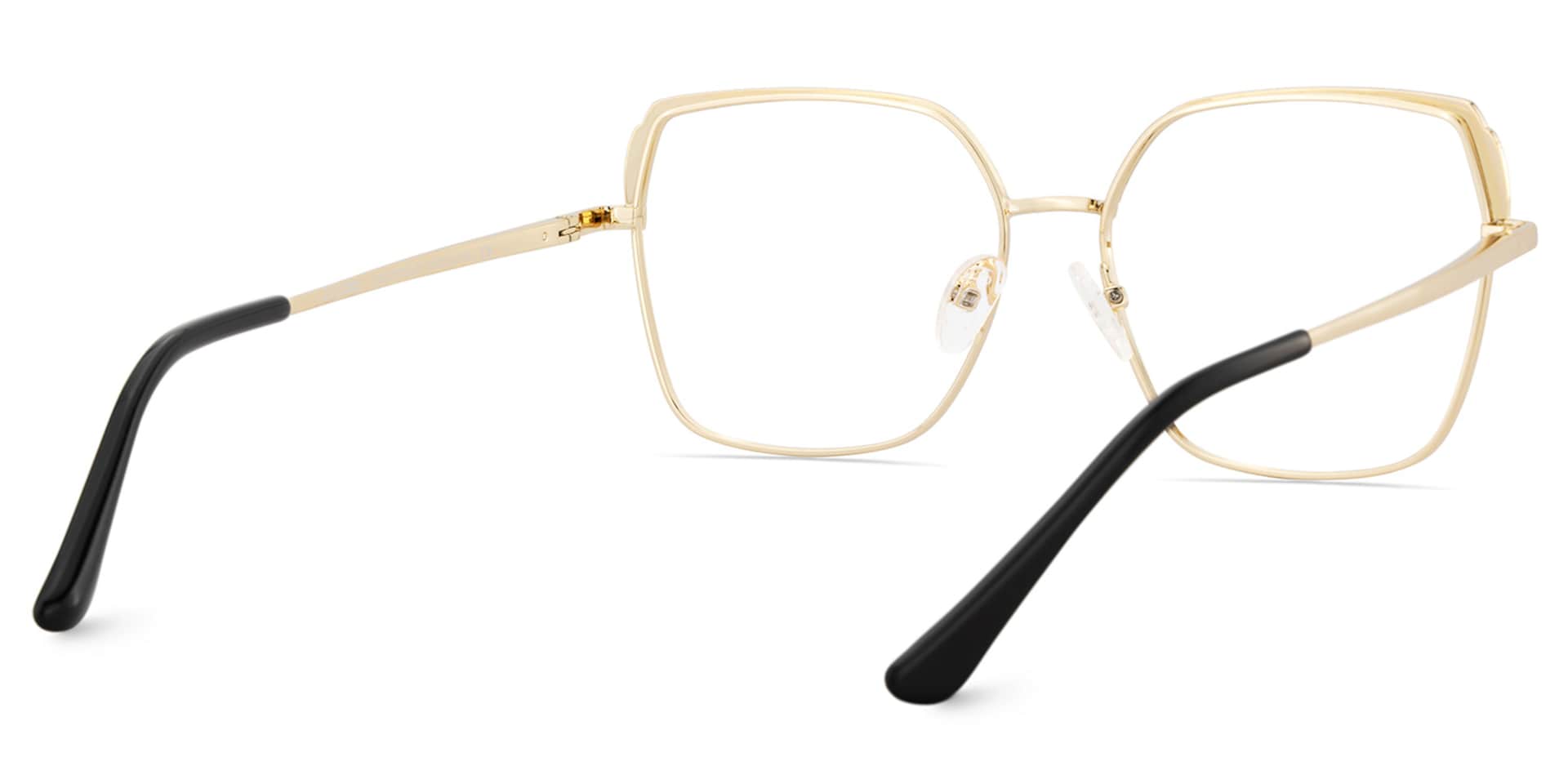 Shayla Metal Square Black Frame Glasses | Zeelool5