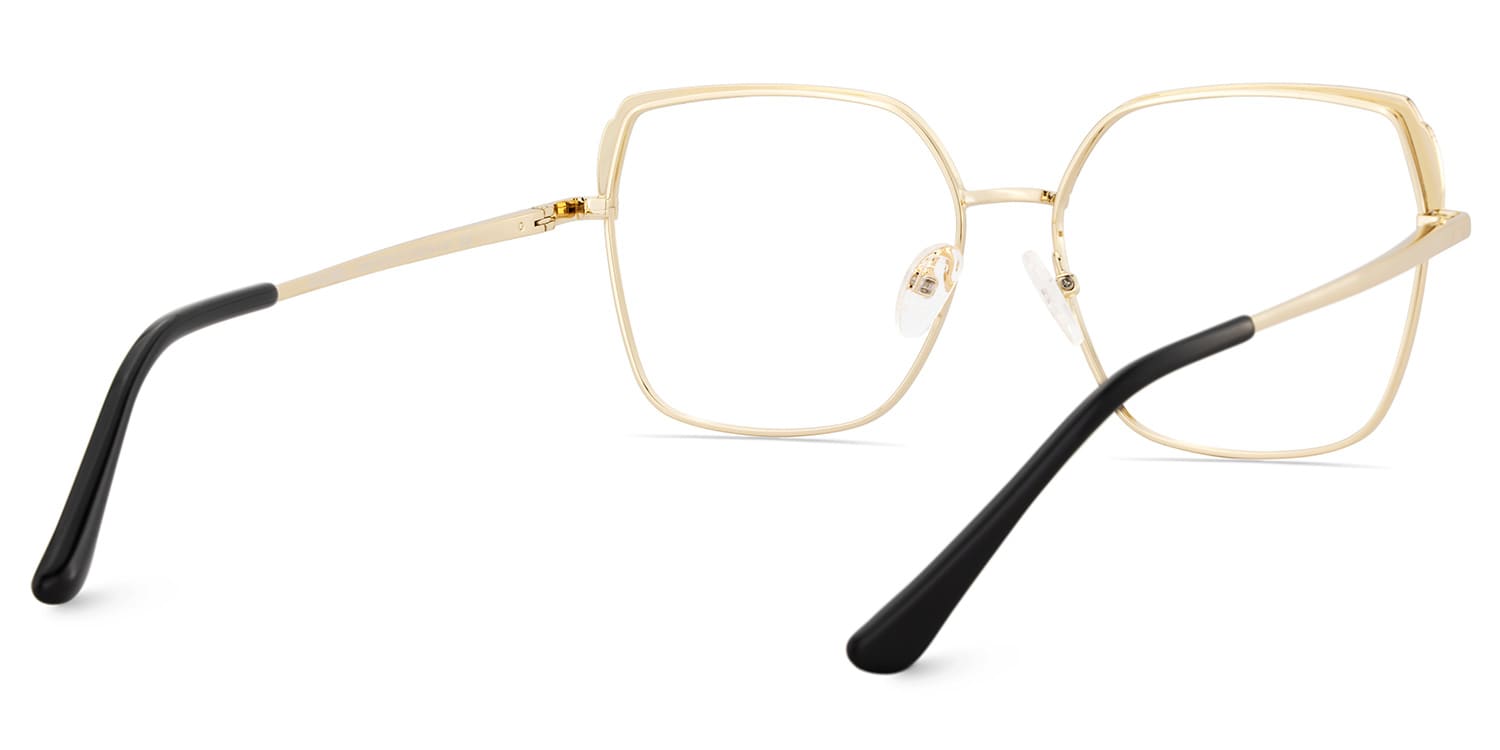 Shayla Metal Square Black Frame Glasses | Zeelool5