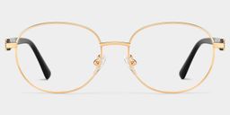 Willa Oval Gold Glasses1