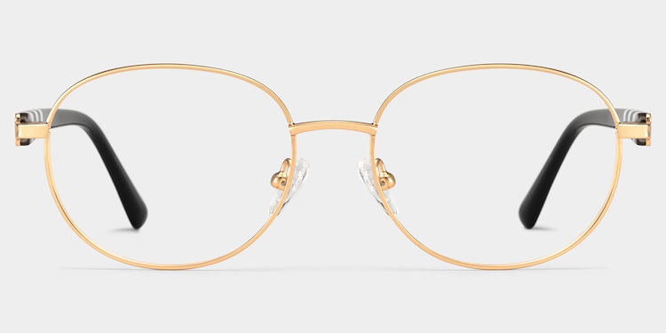 Willa Oval Gold Glasses