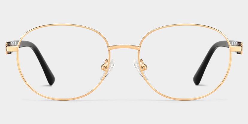 Willa Oval Gold Glasses